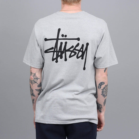 Stussy Basic Stussy T-Shirt Grey Heather / Black