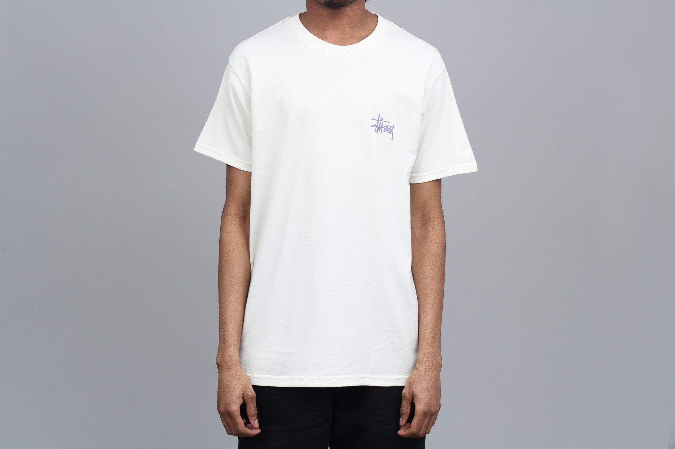 Stussy Basic Stussy T-Shirt Vanilla / Purple