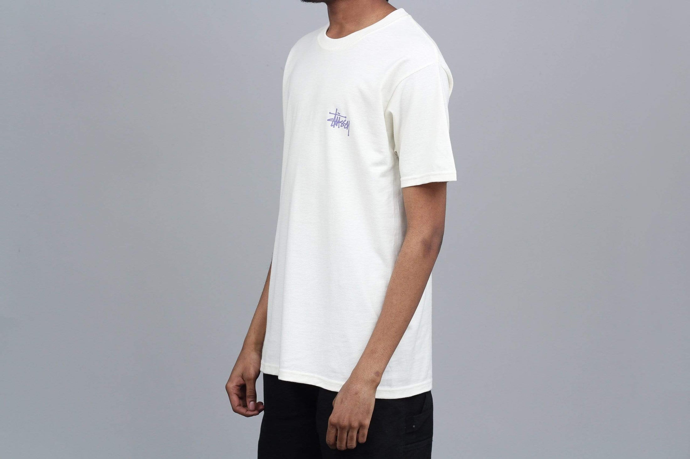 Stussy Basic Stussy T-Shirt Vanilla / Purple