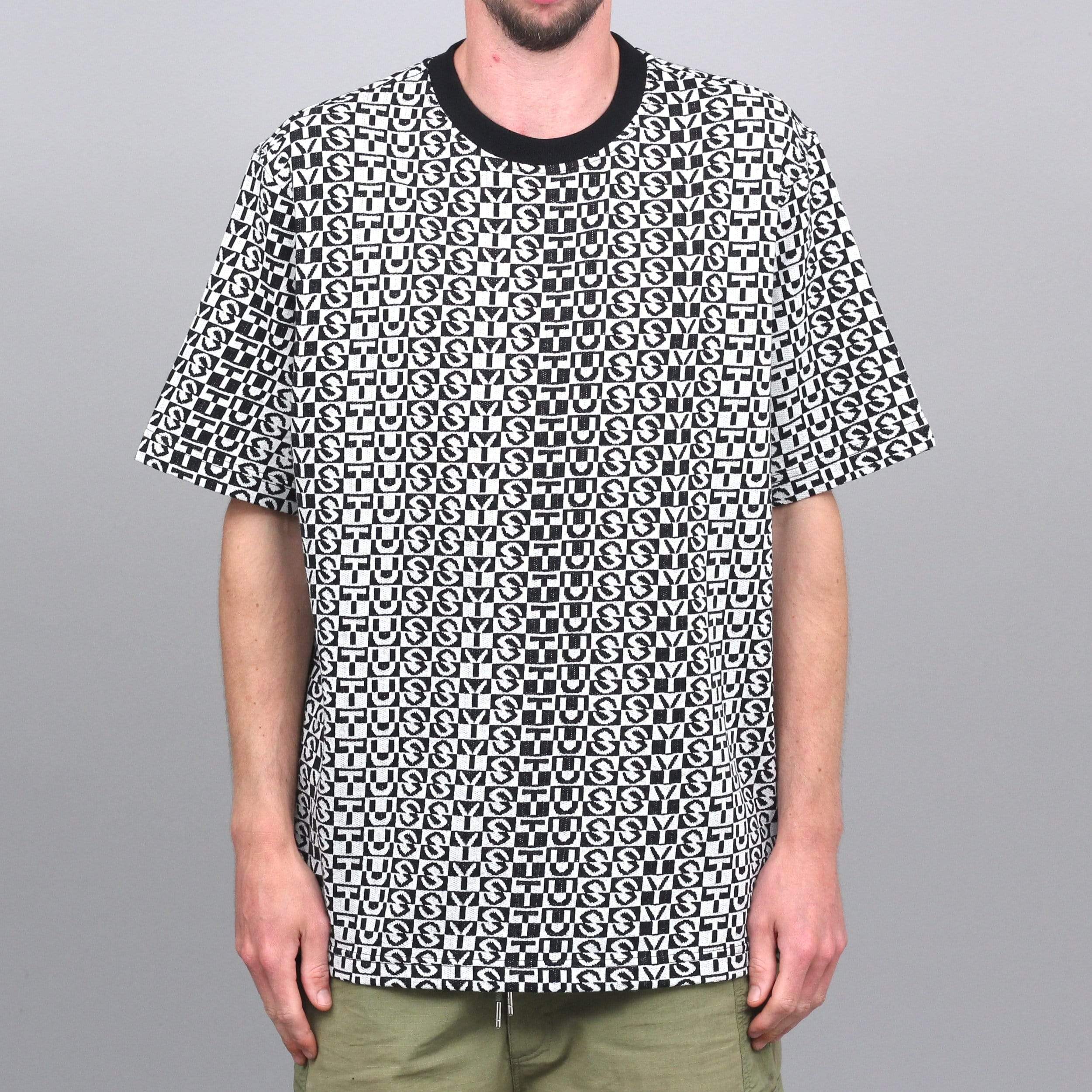 Stussy Check Crew T-Shirt Black – Slam City Skates