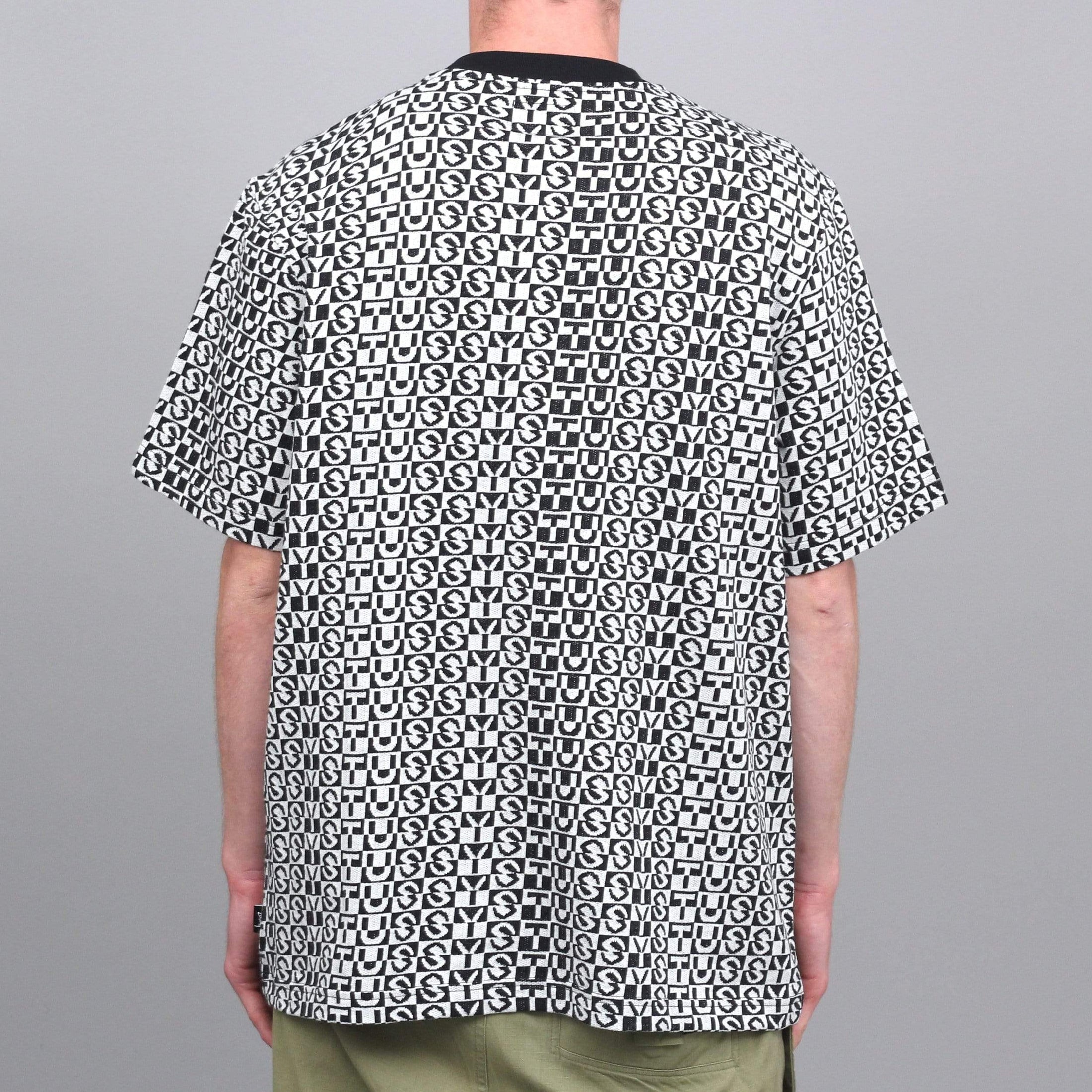 Stussy Check Crew T-Shirt Black