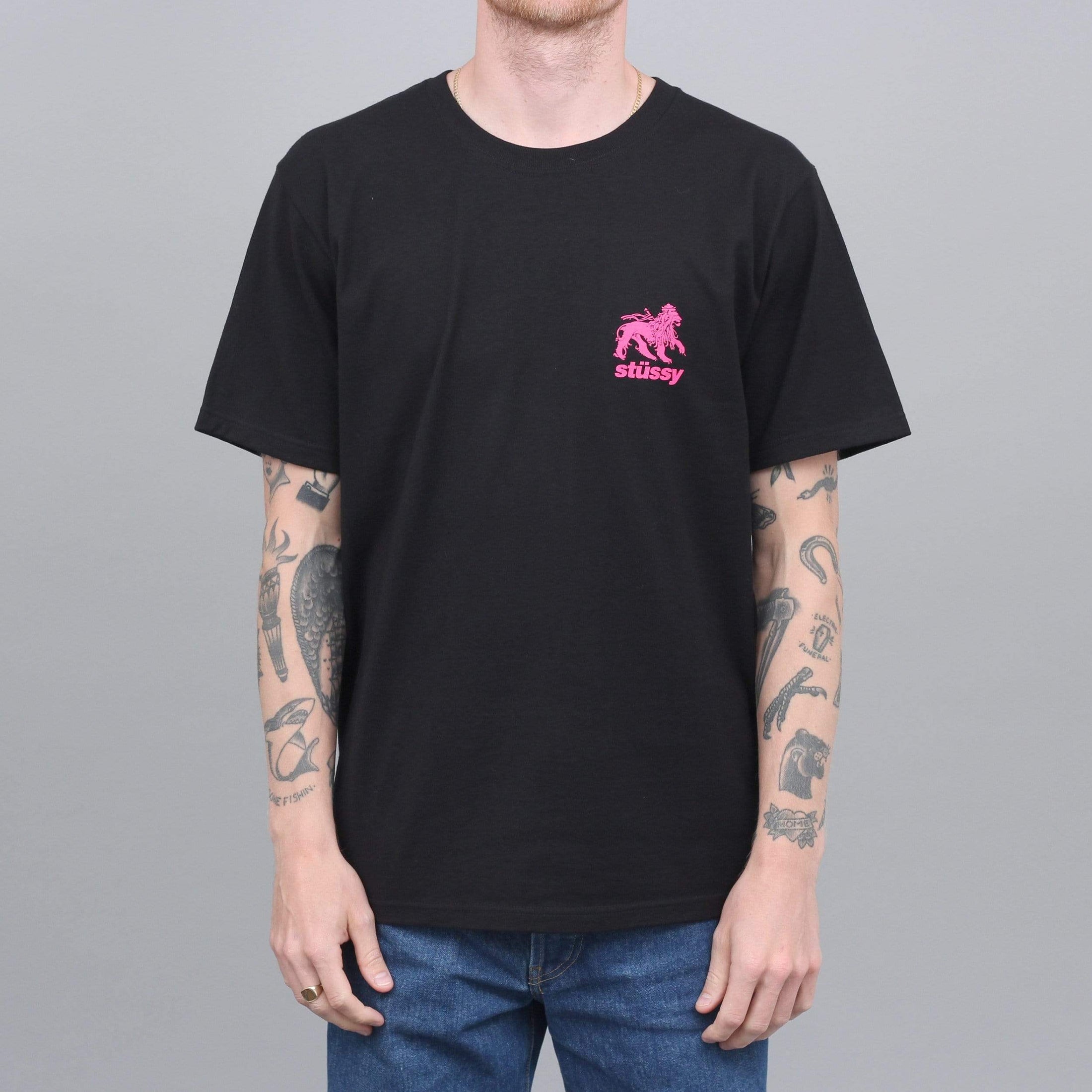 Stussy Rasta Lion T-Shirt Black