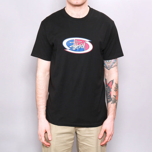 Stussy Split Oval T-Shirt Black