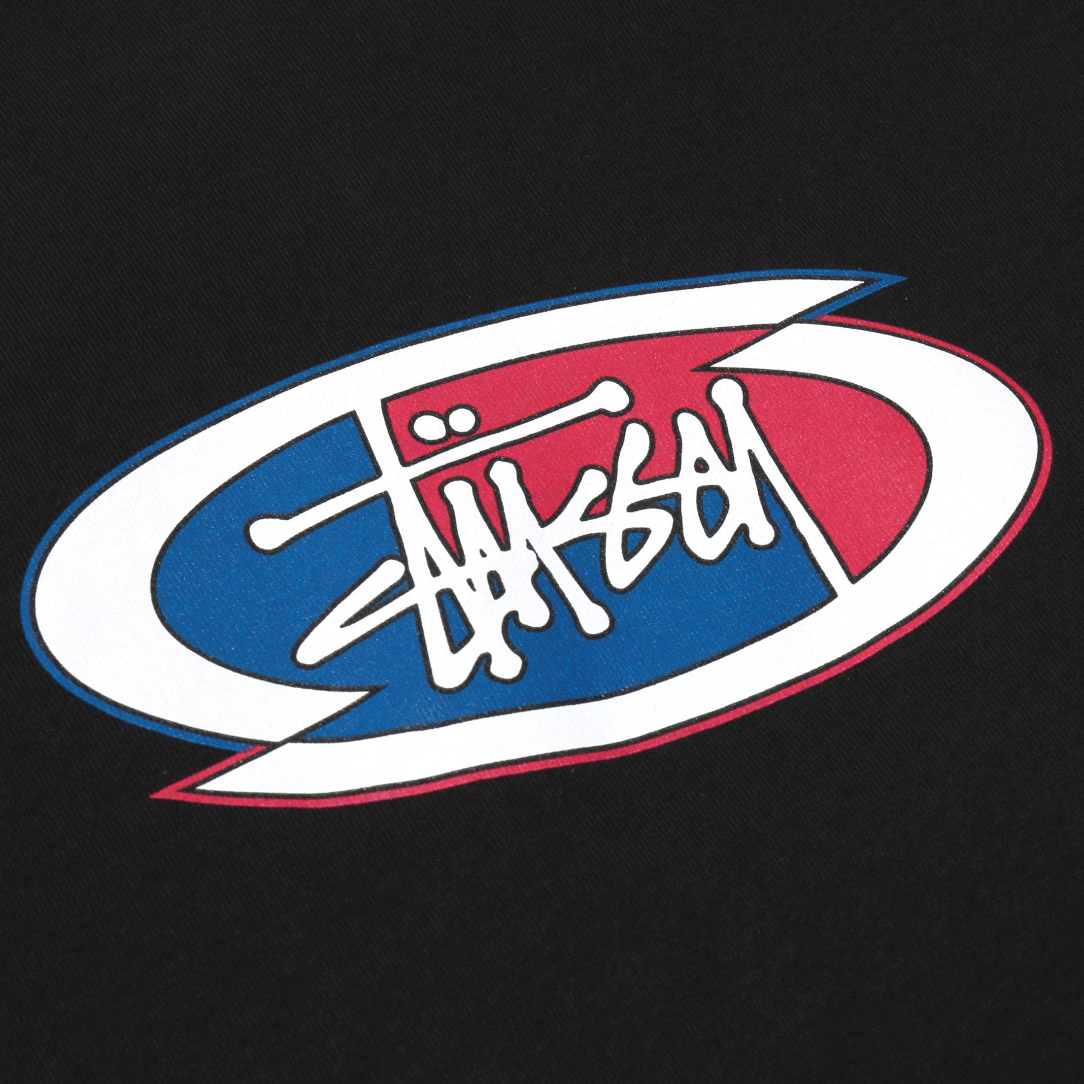 Stussy Split Oval T-Shirt Black