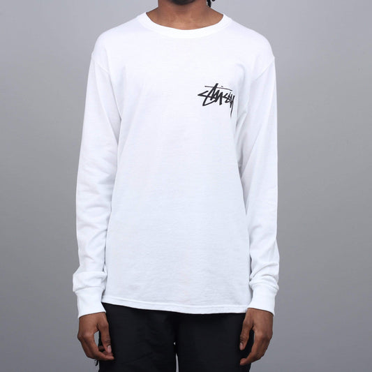 Stussy Stock Longsleeve T-Shirt White
