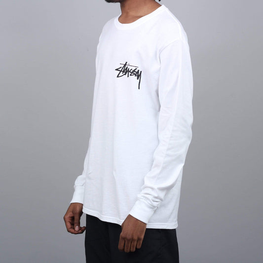Stussy Stock Longsleeve T-Shirt White