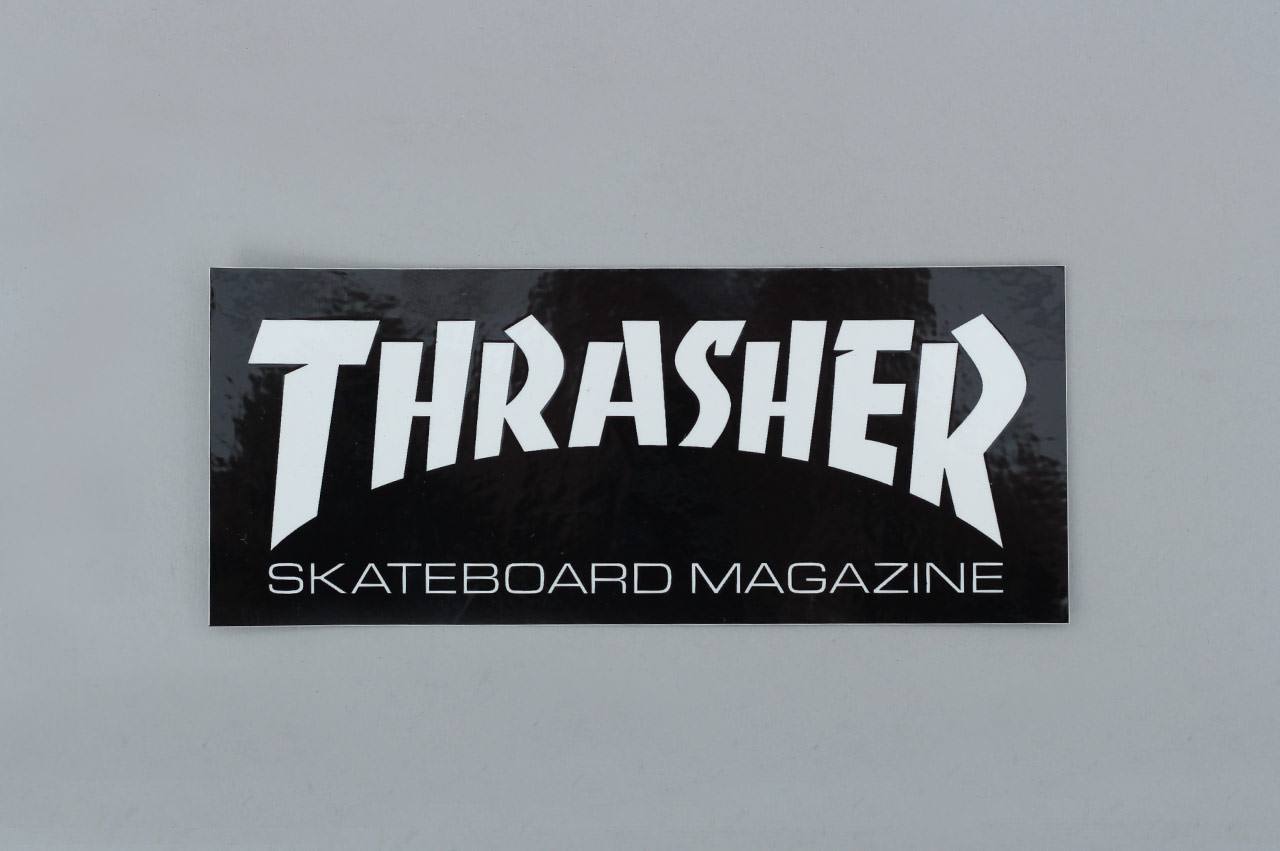 Thrasher Skate Mag Logo Medium Sticker Black