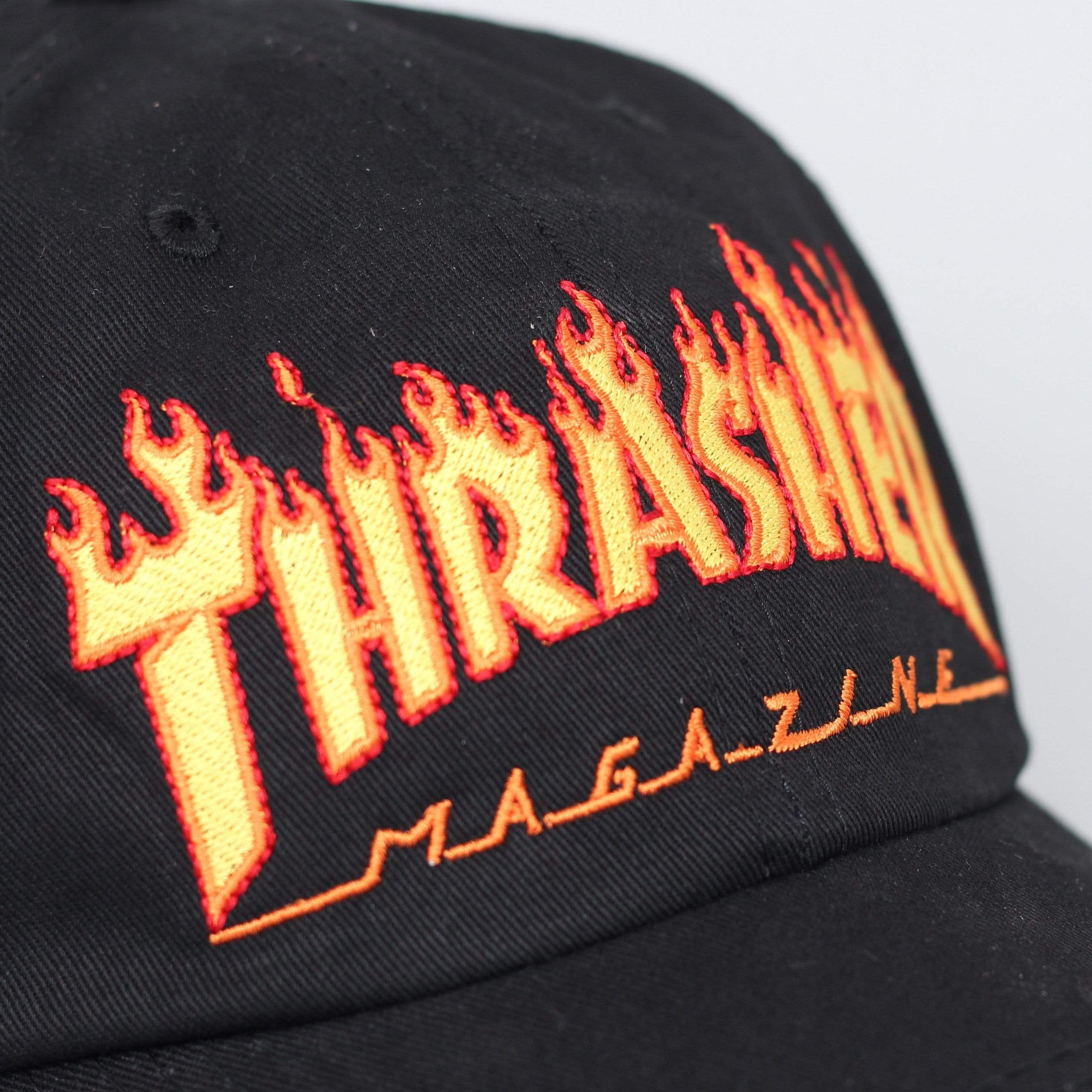 Thrasher Flame Old Timer Cap Black