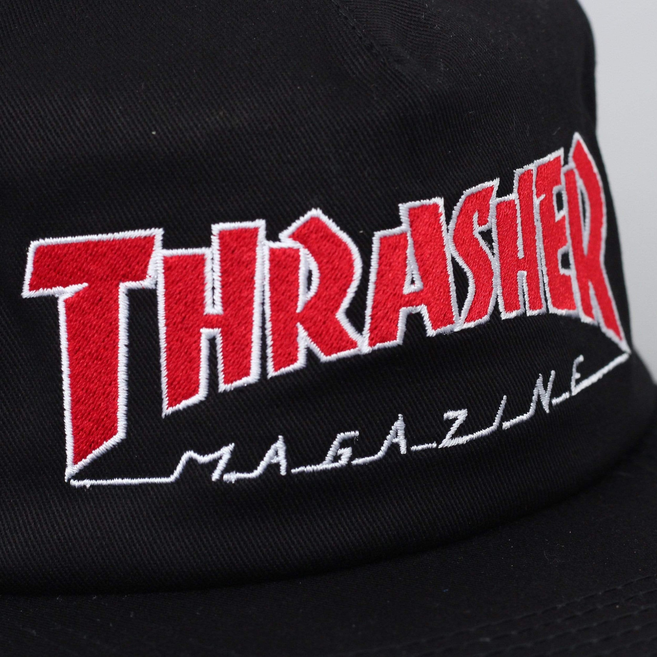 Thrasher Outlined Snapback Cap Black