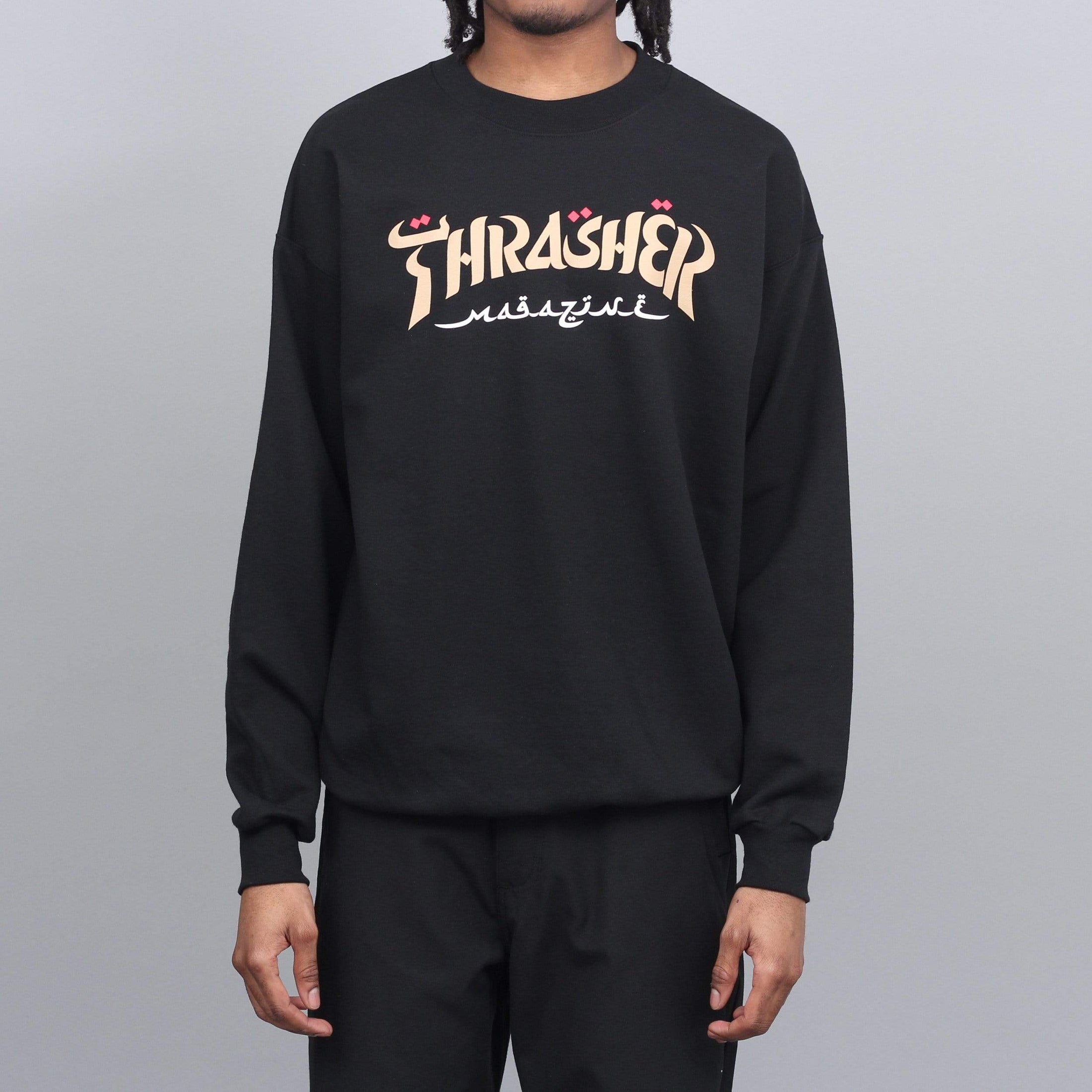 Thrasher Calligraphy Crew Black