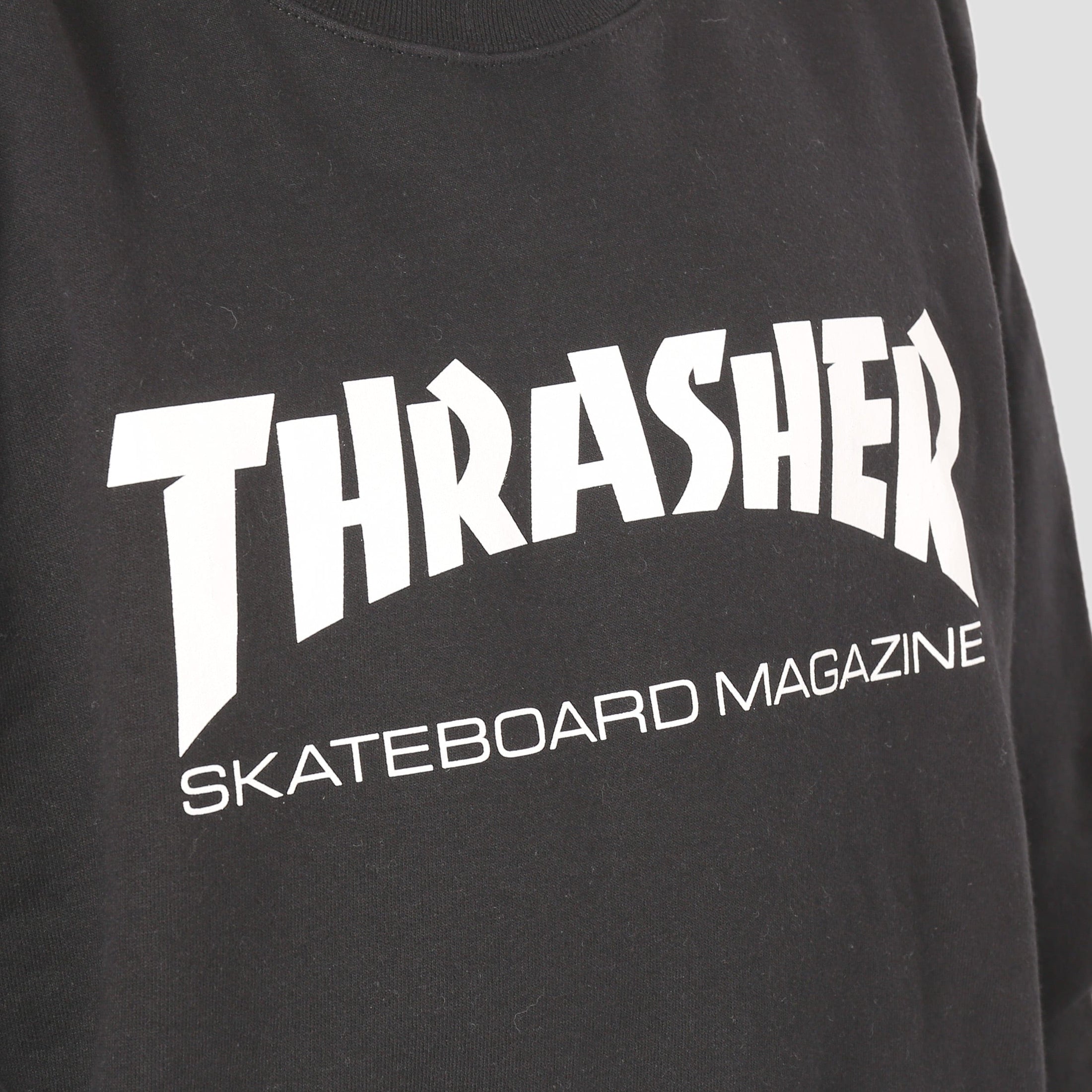 Thrasher Mag Logo Crew Black
