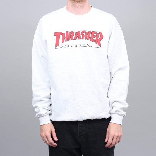 Thrasher Outlined Crew Ash Grey