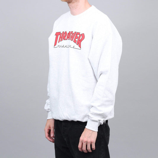 Thrasher Outlined Crew Ash Grey