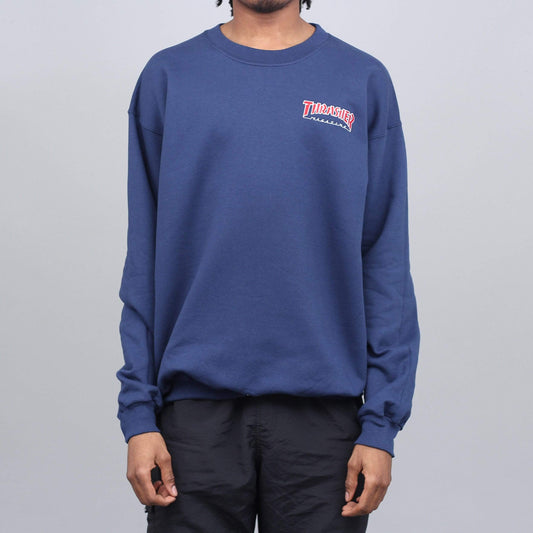 Thrasher Outlined Crew Navy