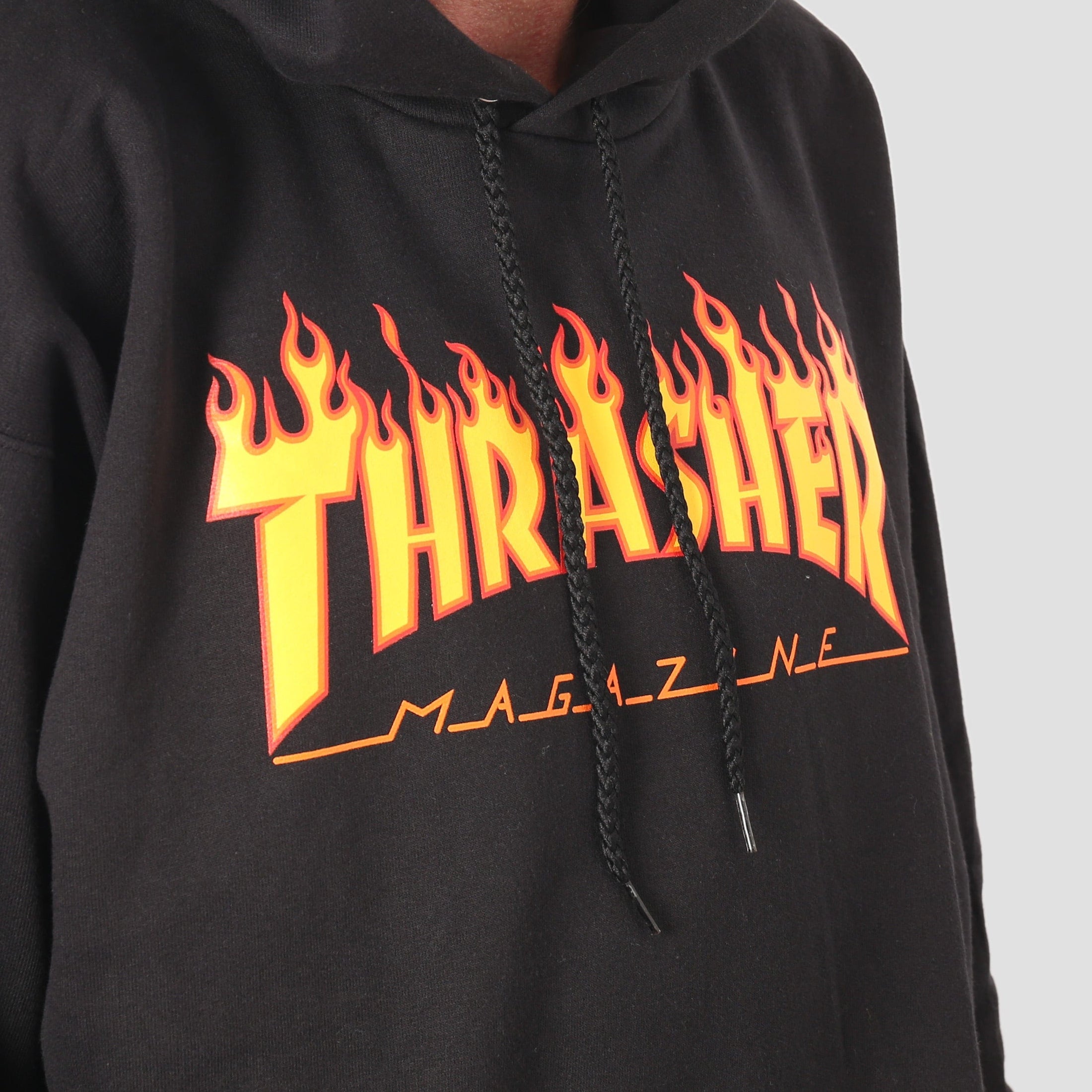 Thrasher Flame Logo Hood Black