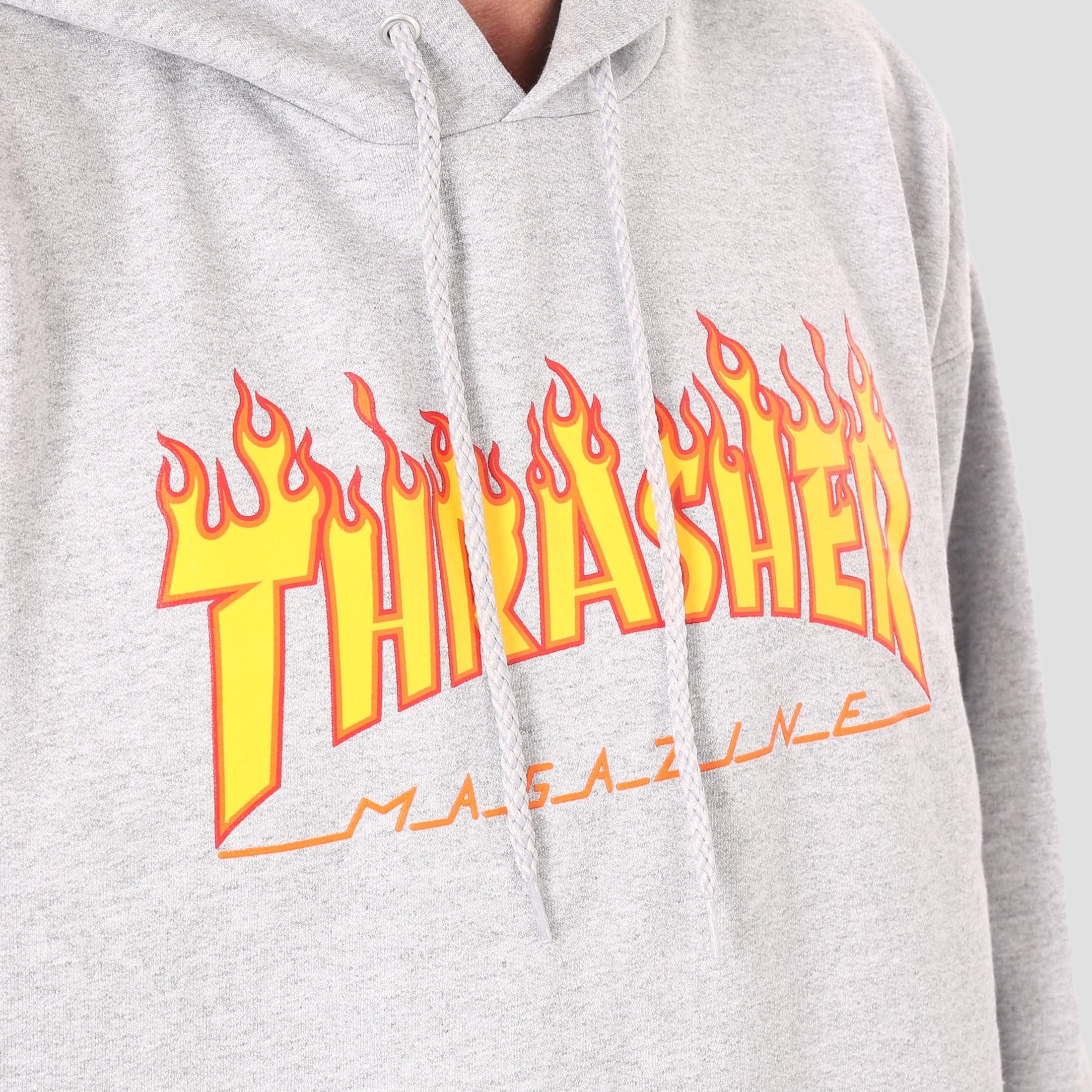 Thrasher Flame Logo Hood Heather