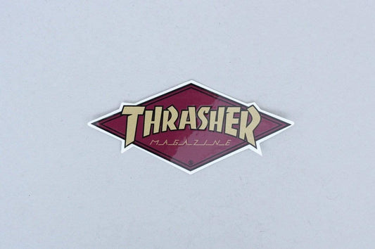 Thrasher Diamond Logo Sticker Burgundy
