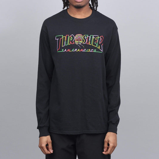 Thrasher Cable Car Longsleeve T-Shirt Black