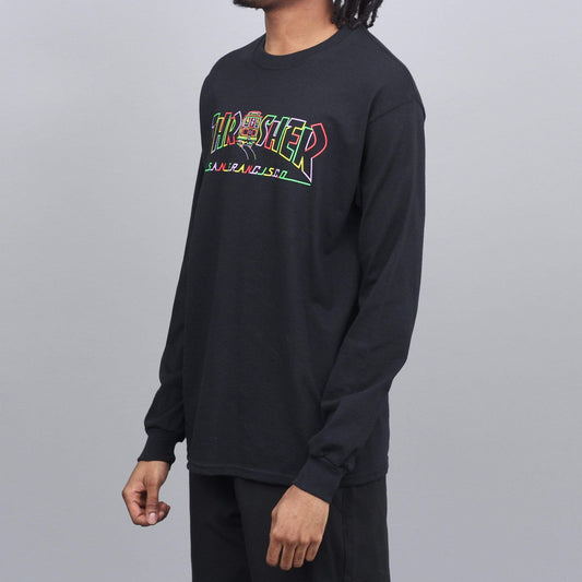 Thrasher Cable Car Longsleeve T-Shirt Black