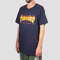 Load image into Gallery viewer, Thrasher Flame Logo T-Shirt Navy
