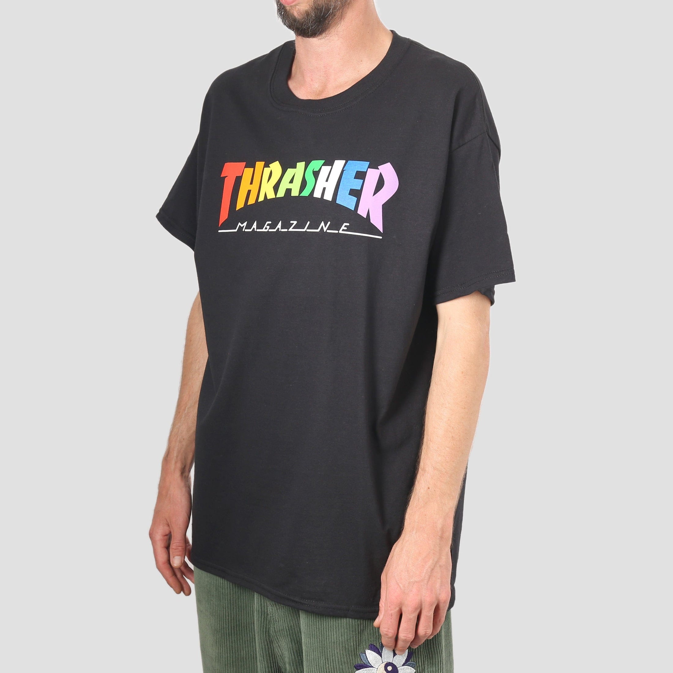 Thrasher Rainbow Mag T-Shirt Black
