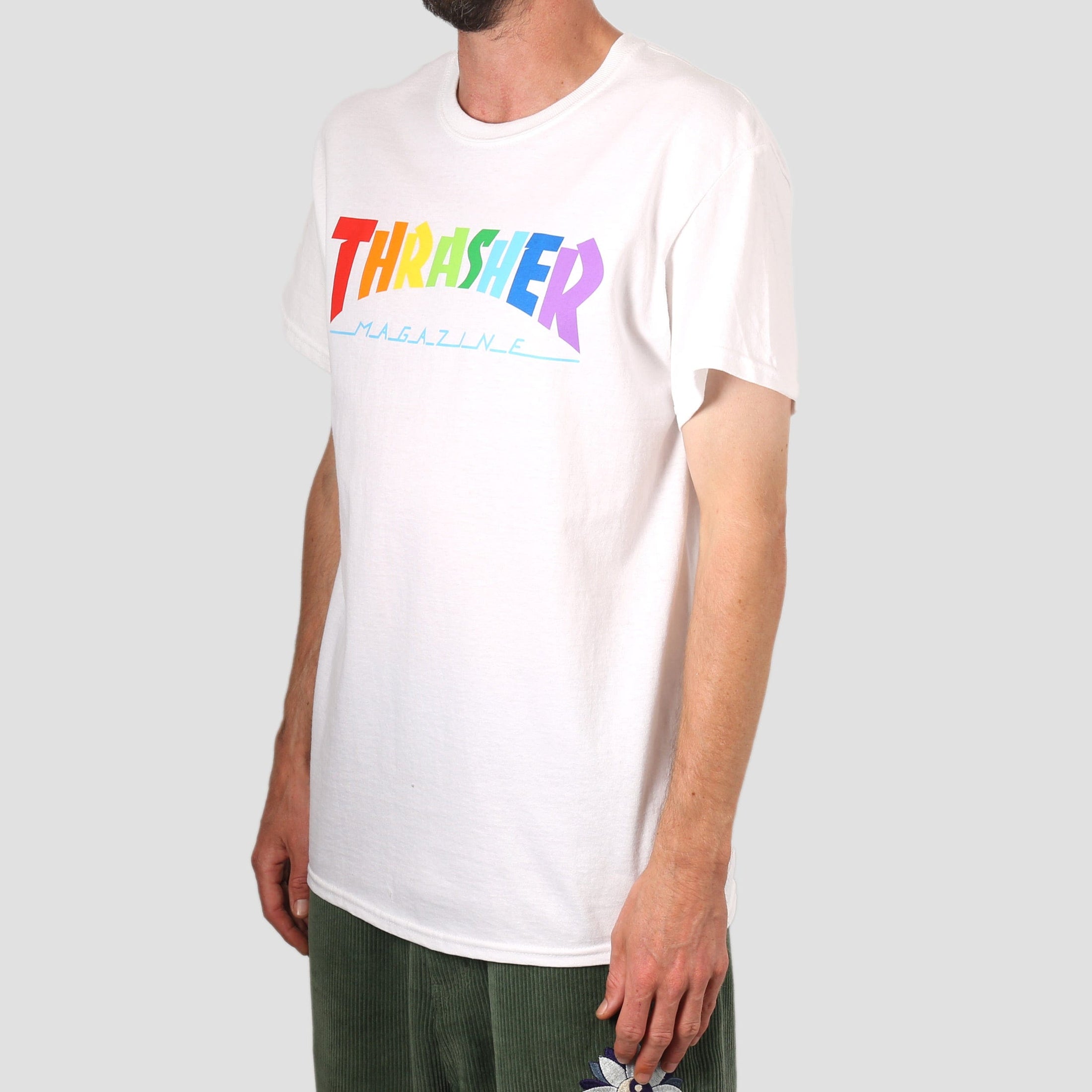 Thrasher Rainbow Mag T-Shirt White