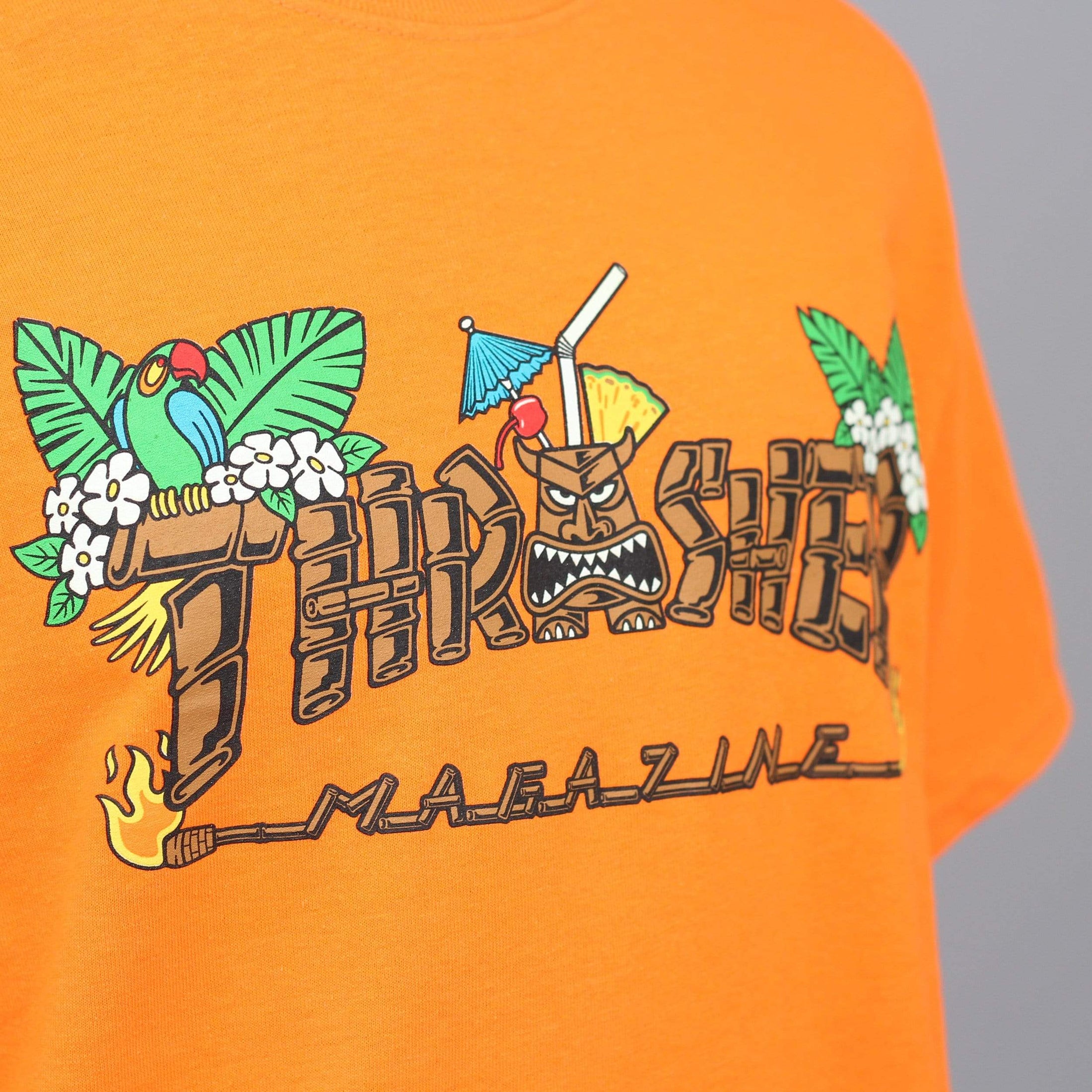 Exclusive Thrasher Orange Thrasher Shirt Thrasher Tiki T-Shirt