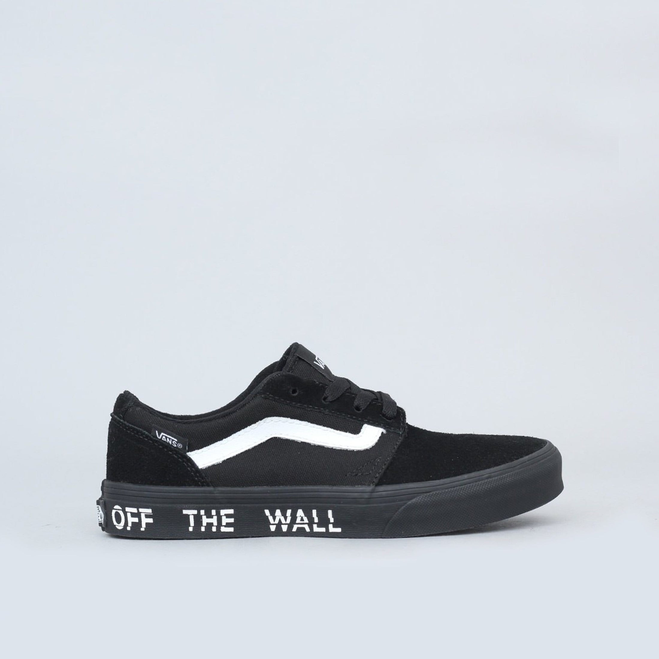 Vans Chapman Stripe Youth Shoes (Printed Fox) Black / True White
