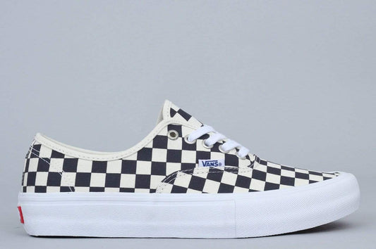 Vans Authentic Pro Shoes Checkerboard Navy