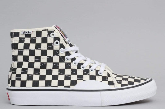 Vans AV Classic High Pro Checkerboard Shoes Black / White