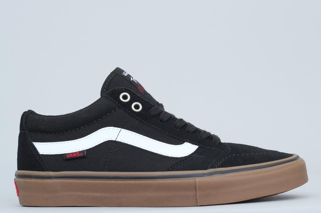 Old Skool Vans Tnt All Black Vans TNT SG Black White Gum – Slam