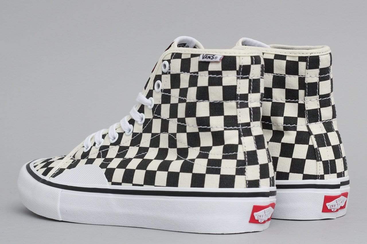 Vans AV Classic High Pro Checkerboard Shoes Black White from