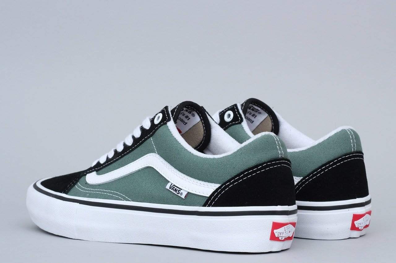 Vans Old Skool Pro Shoes Black Duck Green