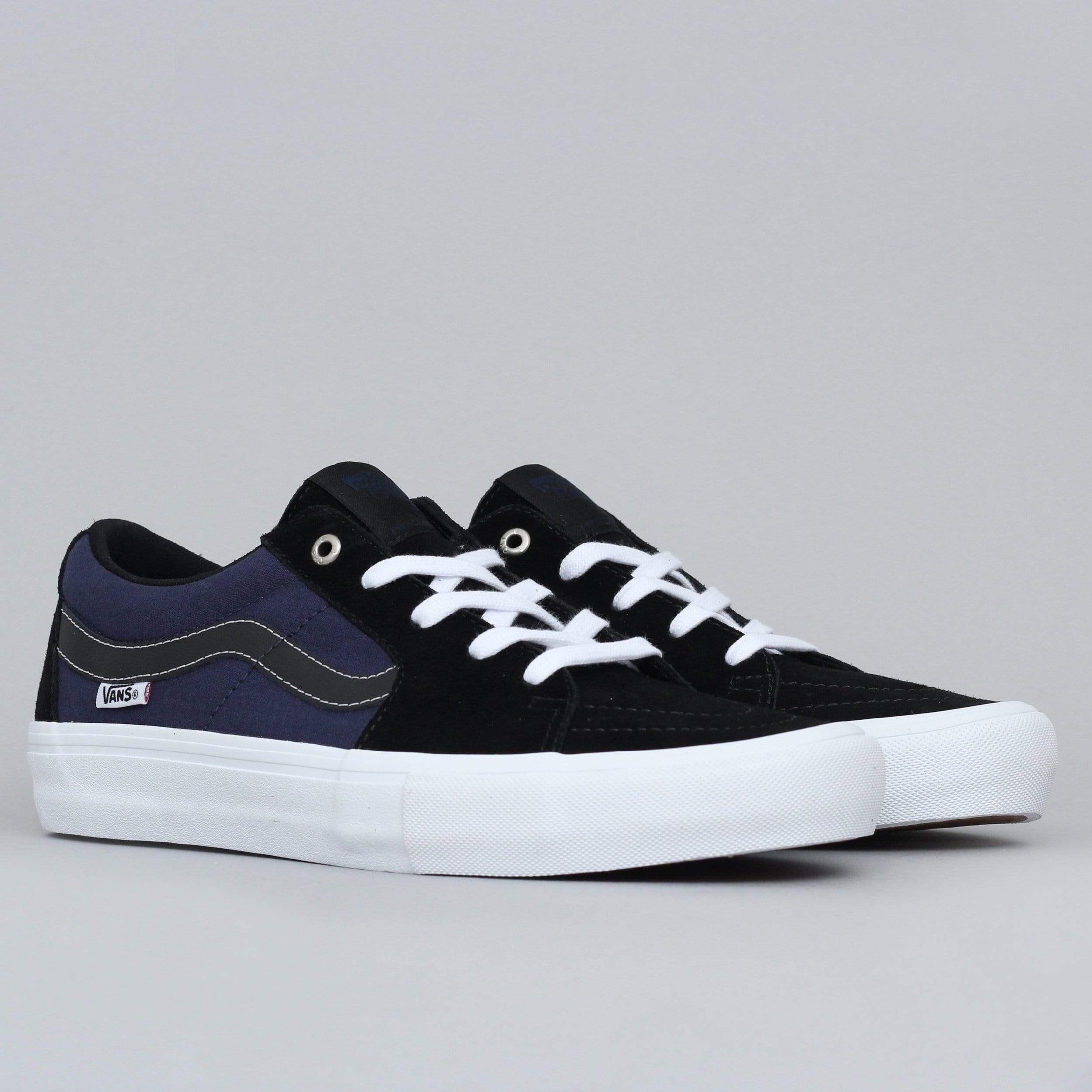 Vans Sk8-Low Pro Shoes (Streetmachine) Black / Dark Blue / Traditional White