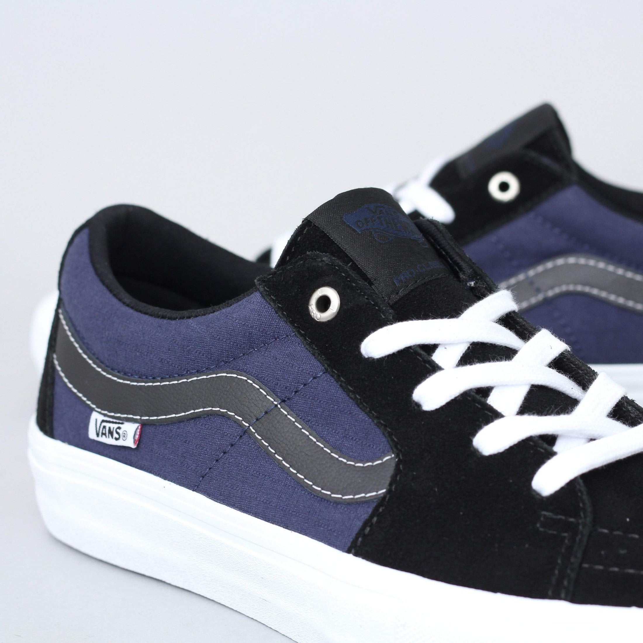 Vans Sk8-Low Pro Shoes (Streetmachine) Black / Dark Blue / Traditional White