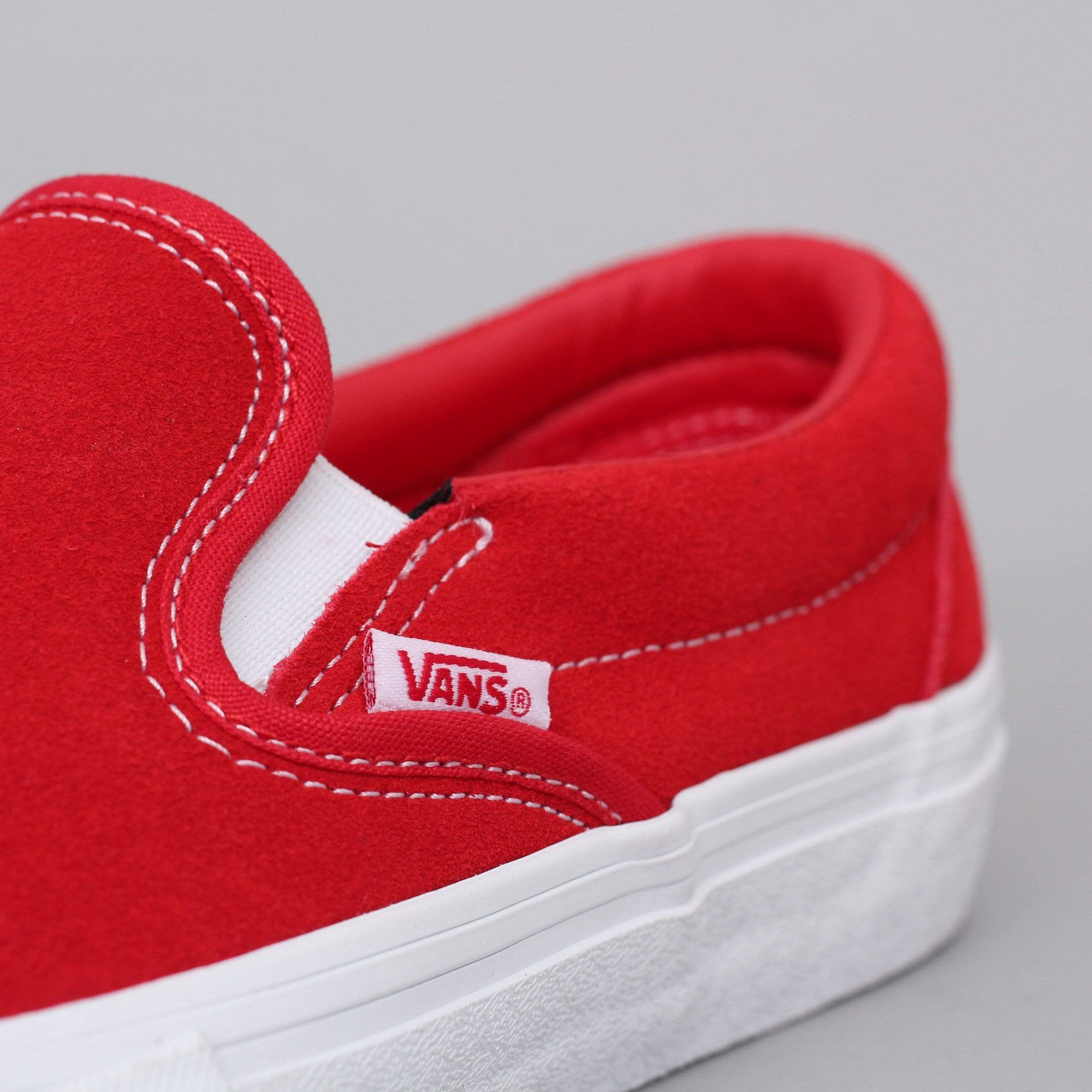 Vans Slip-On Pro Shoes (Suede) Red / White