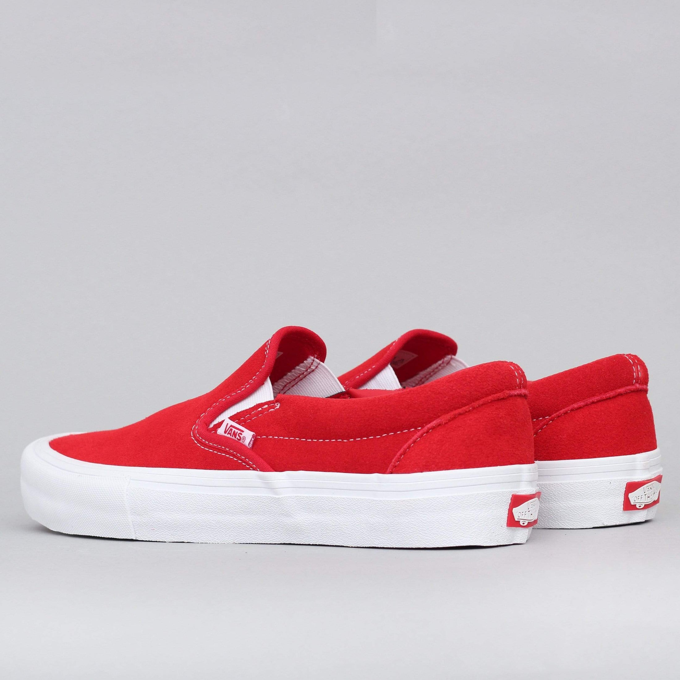 Vans Slip-On Pro Shoes (Suede) Red / White