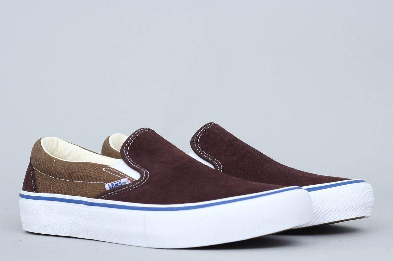 Vans Slip-On Pro Shoes (Two-Tone) Coffee Bean Teak1