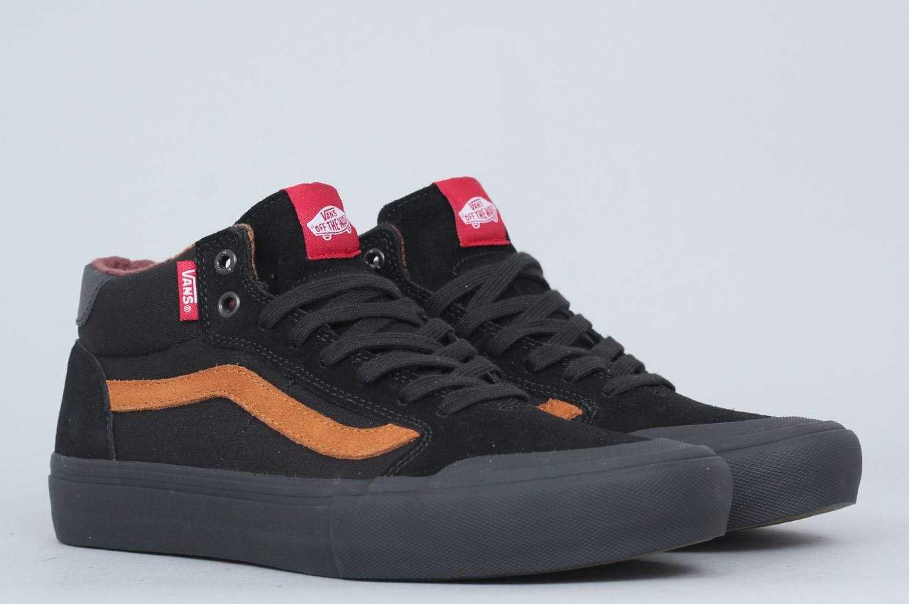Vans Style 112 Mid Pro Shoes (Dakota Roche) Black Glazed Ginger