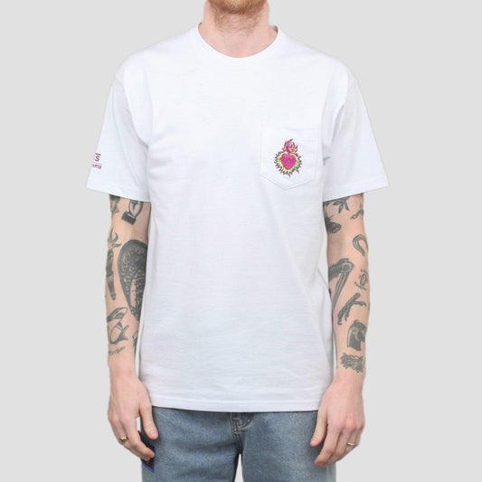 Vans X Slam City Skates Heart Desires Pocket T-Shirt White