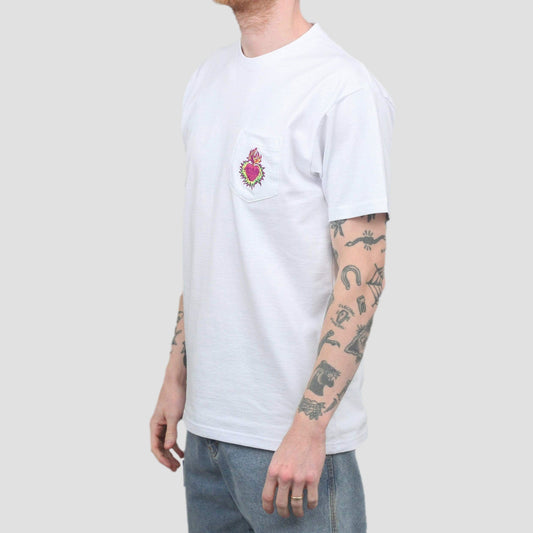 Vans X Slam City Skates Heart Desires Pocket T-Shirt White