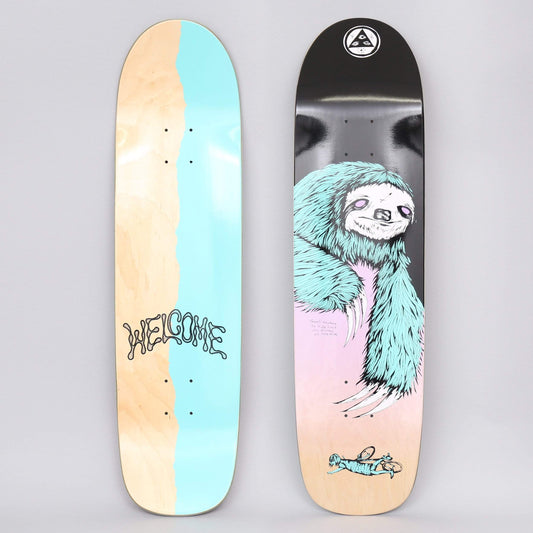 Welcome 8.38 Sloth On Son Of Planchette Skateboard Deck Black / Lavender