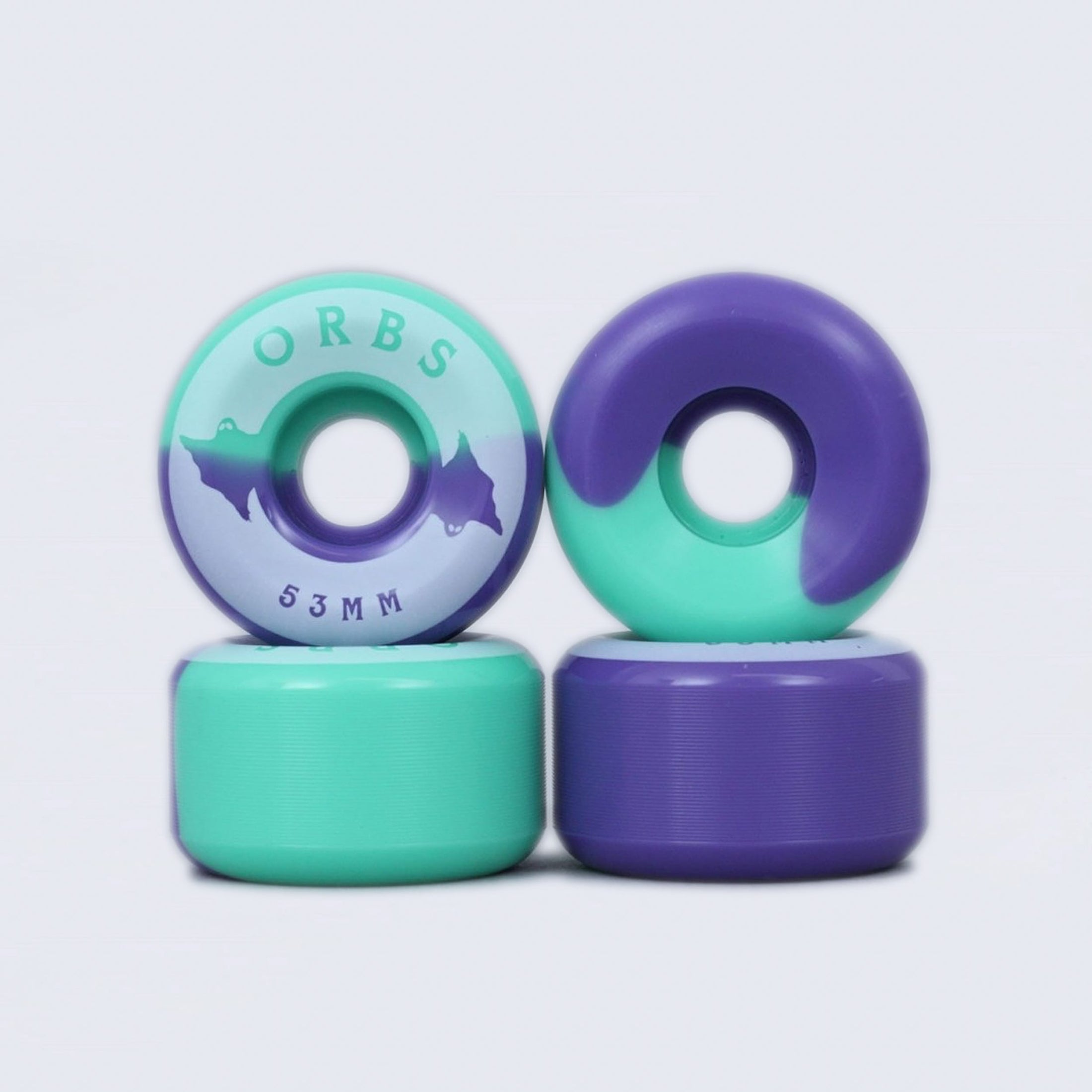 Orbs 53mm 99A Specters Wheels Mint / Purple
