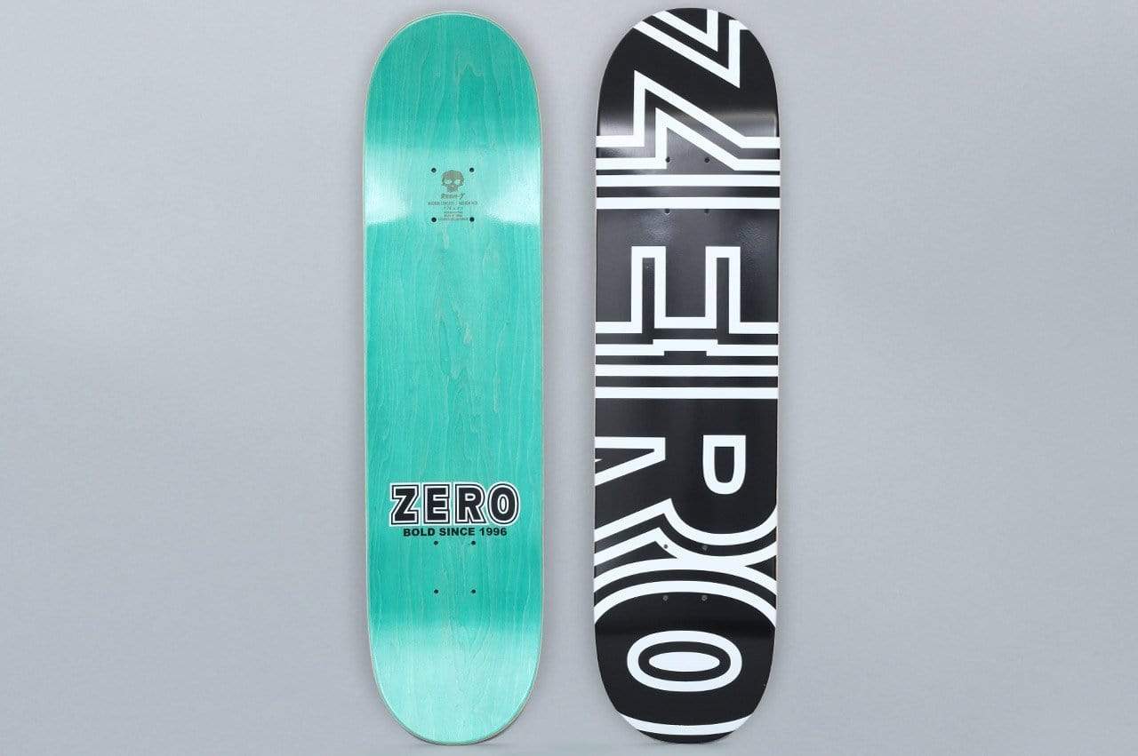 Zero 7.75 Bold Skateboard Deck Black / White